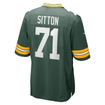 Men's Green Bay Packers Josh Sitton Number 71 Nike Green Retired Game Jersey