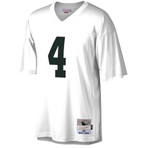 Men's Green Bay Packers Brett Favre Number 4 Mitchell & Ness White Legacy Replica Jersey