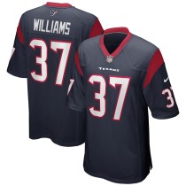 Men's Houston Texans Domanick Williams Number 37 Nike Navy Game Retired Player Jersey