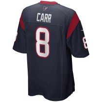 Men's Houston Texans David Carr Number 8 Nike Navy Game Retired Player Jersey