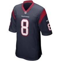 Men's Houston Texans David Carr Number 8 Nike Navy Game Retired Player Jersey