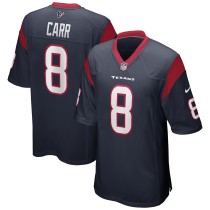 Men's Houston Texans David Carr Number 8 Nike Navy Game Retired Player Jersey