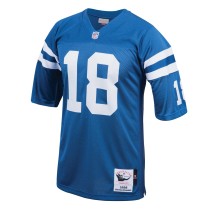 Men's Indianapolis Colts 1998 Peyton Manning Number 18 Mitchell & Ness Royal Authentic Throwback Retired Player Jersey