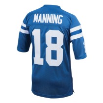 Men's Indianapolis Colts 1998 Peyton Manning Number 18 Mitchell & Ness Royal Authentic Throwback Retired Player Jersey