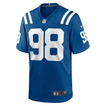 Men's Indianapolis Colts Tony Siragusa Number 98 Nike Royal Game Retired Player Jersey