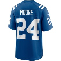 Men's Indianapolis Colts Lenny Moore Number 24 Nike Royal Game Retired Player Jersey