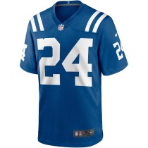 Men's Indianapolis Colts Lenny Moore Number 24 Nike Royal Game Retired Player Jersey