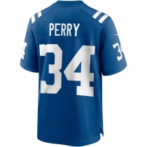 Men's Indianapolis Colts Joe Perry Number 34 Nike Royal Game Retired Player Jersey