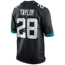 Men's Jacksonville Jaguars Fred Taylor Number 28 Nike Black Game Retired Player Jersey