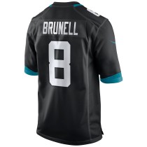 Men's Jacksonville Jaguars Mark Brunell Number 8 Nike Black Game Retired Player Jersey