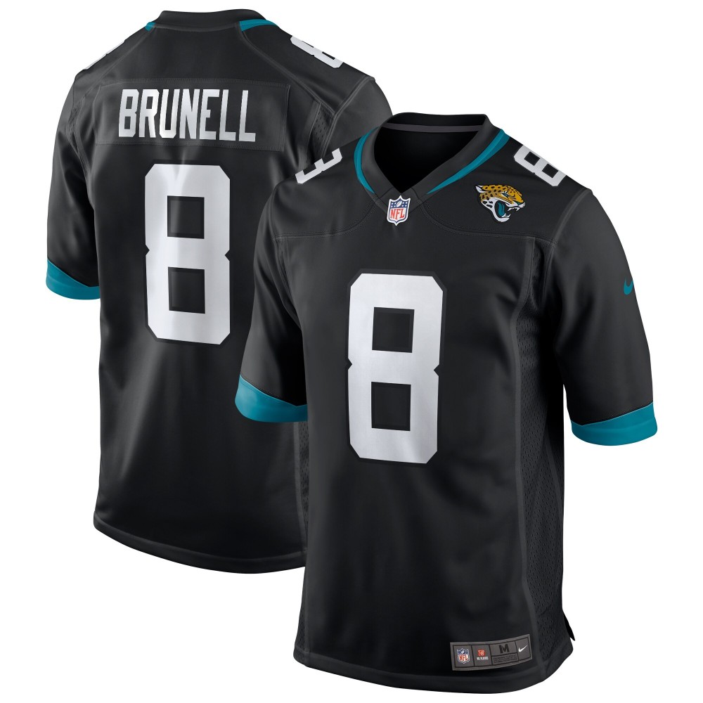 Men's Jacksonville Jaguars Mark Brunell Number 8 Nike Black Game Retired Player Jersey