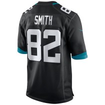 Men's Jacksonville Jaguars Jimmy Smith Number 82 Nike Black Game Retired Player Jersey