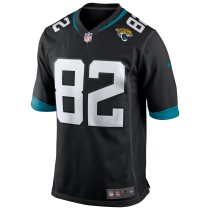 Men's Jacksonville Jaguars Jimmy Smith Number 82 Nike Black Game Retired Player Jersey