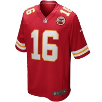 Men's Kansas City Chiefs Len Dawson Number 16 Nike Red Game Retired Player Jersey