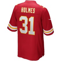 Men's Kansas City Chiefs Priest Holmes Number 31 Nike Red Game Retired Player Jersey