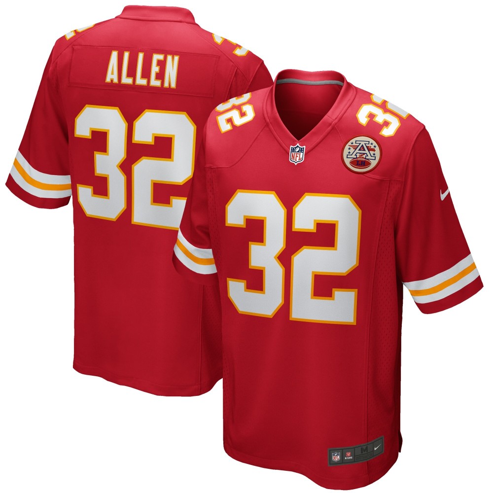 Men's Kansas City Chiefs Marcus Allen Number 32 Nike Red Game Retired Player Jersey