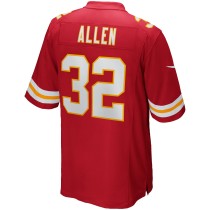 Men's Kansas City Chiefs Marcus Allen Number 32 Nike Red Game Retired Player Jersey