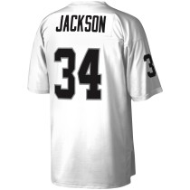 Men's Las Vegas Raiders Bo Jackson Number 34 Mitchell & Ness White Legacy Replica Jersey