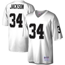 Men's Las Vegas Raiders Bo Jackson Number 34 Mitchell & Ness White Legacy Replica Jersey