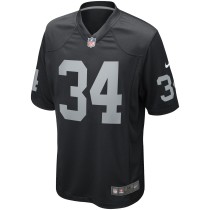 Men's Las Vegas Raiders Bo Jackson Number 34 Nike Black Game Retired Player Jersey