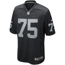 Men's Las Vegas Raiders Howie Long Number 75 Nike Black Game Retired Player Jersey