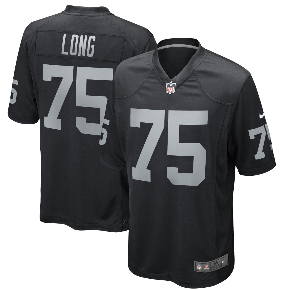 Men's Las Vegas Raiders Howie Long Number 75 Nike Black Game Retired Player Jersey