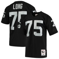 Men's Las Vegas Raiders 1983 Howie Long Number 75 Mitchell & Ness Black Authentic Throwback Retired Player Jersey