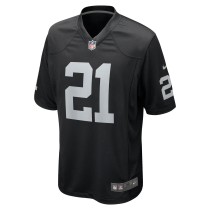 Men's Las Vegas Raiders Cliff Branch Number 21 Nike Black Retired Player Game Jersey