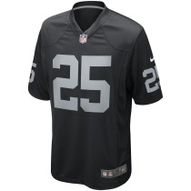 Men's Las Vegas Raiders Fred Biletnikoff Number 25 Nike Black Game Retired Player Jersey