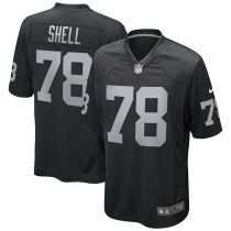 Men's Las Vegas Raiders Art Shell Number 78 Nike Black Game Retired Player Jersey