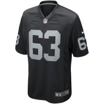 Men's Las Vegas Raiders Gene Upshaw Number 63 Nike Black Game Retired Player Jersey