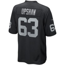 Men's Las Vegas Raiders Gene Upshaw Number 63 Nike Black Game Retired Player Jersey