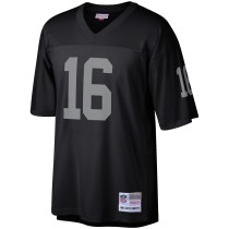 Men's Las Vegas Raiders Jim Plunkett Number 16 Mitchell & Ness Black Retired Player Legacy Replica Jersey