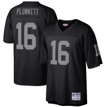 Men's Las Vegas Raiders Jim Plunkett Number 16 Mitchell & Ness Black Retired Player Legacy Replica Jersey