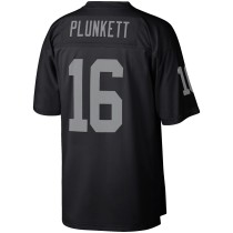 Men's Las Vegas Raiders Jim Plunkett Number 16 Mitchell & Ness Black Retired Player Legacy Replica Jersey