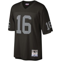 Men's Las Vegas Raiders George Blanda Number 16 Mitchell & Ness Black Legacy Replica Jersey