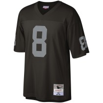 Men's Las Vegas Raiders Ray Guy Number 8 Mitchell & Ness Black Legacy Replica Jersey