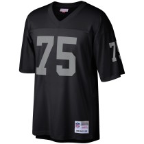 Men's Las Vegas Raiders Howie Long Number 75 Mitchell & Ness Black Retired Player Legacy Replica Jersey