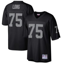 Men's Las Vegas Raiders Howie Long Number 75 Mitchell & Ness Black Retired Player Legacy Replica Jersey