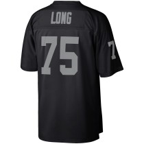 Men's Las Vegas Raiders Howie Long Number 75 Mitchell & Ness Black Retired Player Legacy Replica Jersey