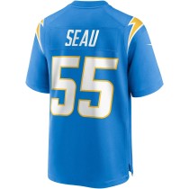 Men's Los Angeles Chargers Junior Seau Number 55 Nike Powder Blue Game Retired Player Jersey