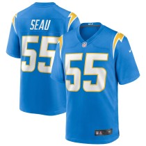 Men's Los Angeles Chargers Junior Seau Number 55 Nike Powder Blue Game Retired Player Jersey