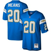 Men's Los Angeles Chargers Natrone Means Number 20 Mitchell & Ness Powder Blue Legacy Replica Jersey