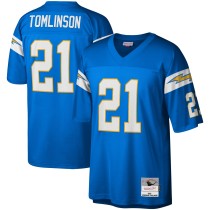 Men's Los Angeles Chargers LaDainian Tomlinson Number 21 Mitchell & Ness Powder Blue Legacy Replica Jersey