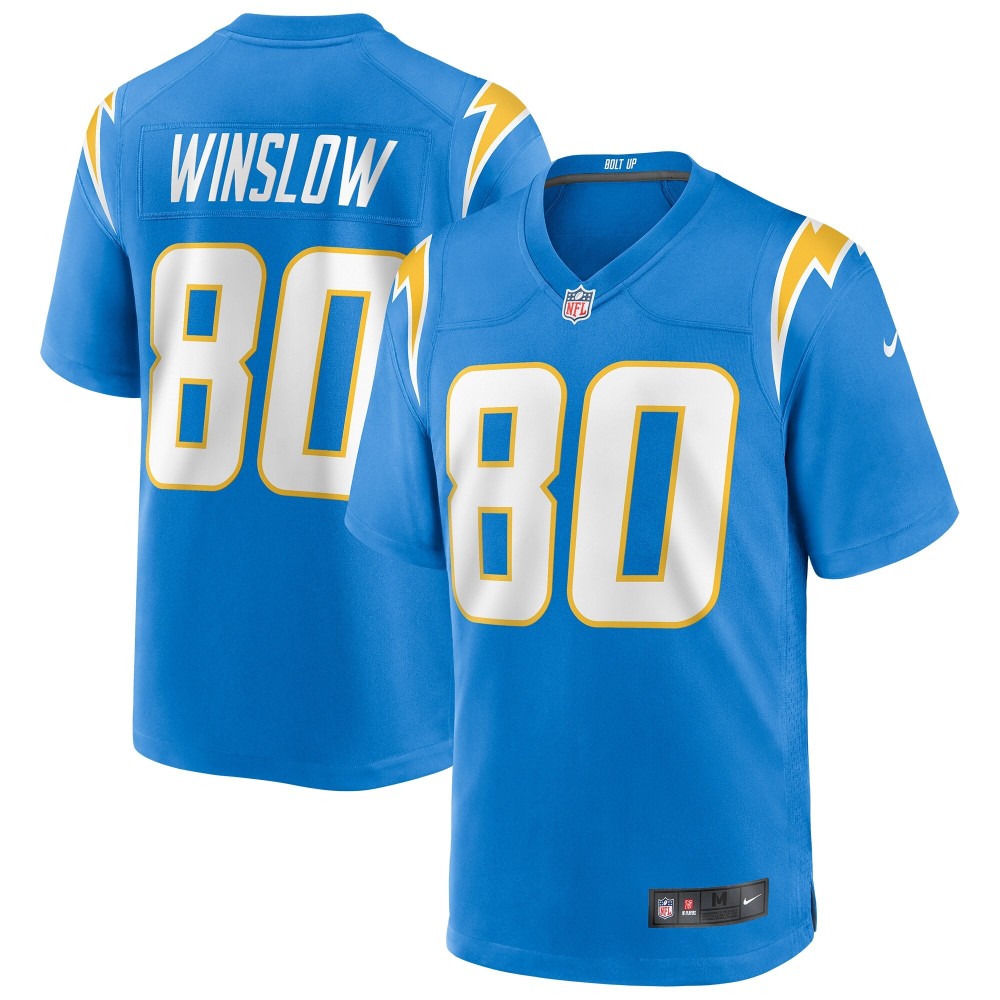 Men's Los Angeles Chargers Kellen Winslow Number 80 Nike Powder Game Retired Player Jersey