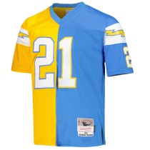 Men's Los Angeles Chargers LaDainian Tomlinson Number 21 Mitchell & Ness Powder Blue/Gold 2002 Split Legacy Replica Jersey