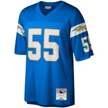 Men's Los Angeles Chargers Junior Seau Number 55 Mitchell & Ness Powder Blue Legacy Replica Jersey