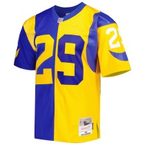 Men's Los Angeles Rams Eric Dickerson Number 29 Mitchell & Ness Royal/Gold 1984 Split Legacy Replica Jersey