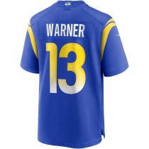 Men's Los Angeles Rams Kurt Warner Number 13 Nike Royal Game Retired Player Jersey