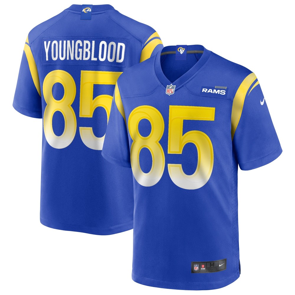 Men's Los Angeles Rams Jack Youngblood Number 85 Nike Royal Game Retired Player Jersey